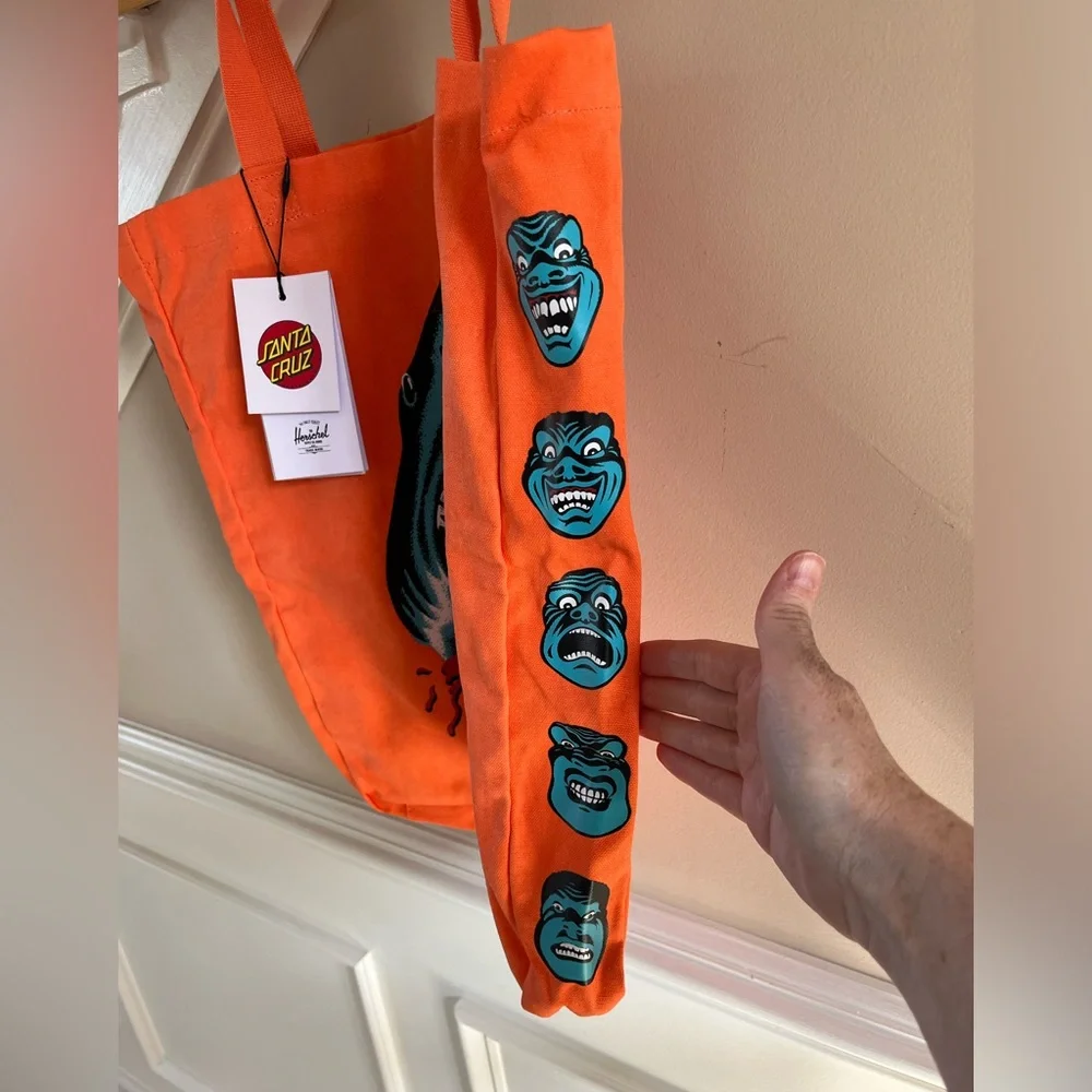 NWT Santa Cruz/Herschel Orange Tote Bag - Picture 7 of 12